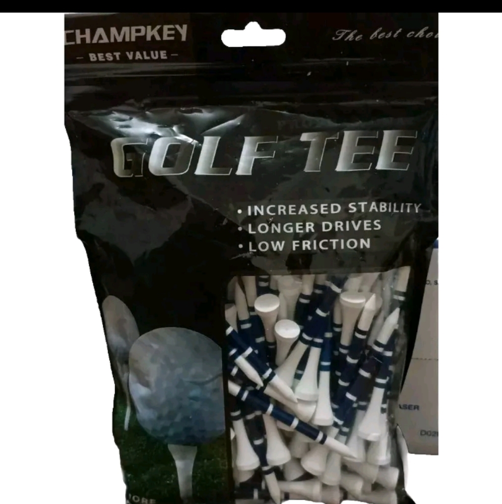 CHAMPKEY Golf Tee Navy Blue/White New